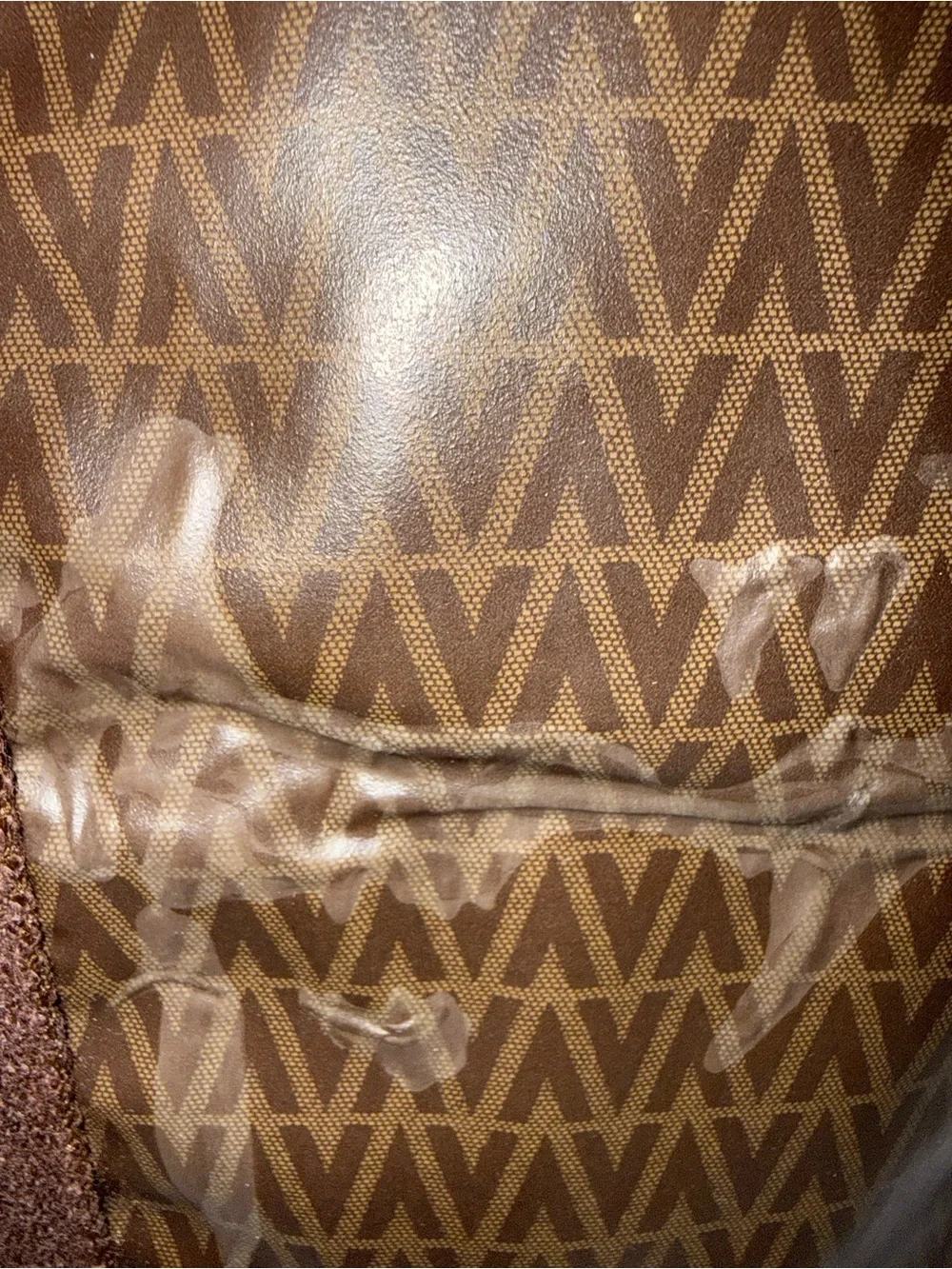 Mario Valentino Coated Canvas Large Tote Weekender Bag V Logo-with callouts - Picture 12 of 15